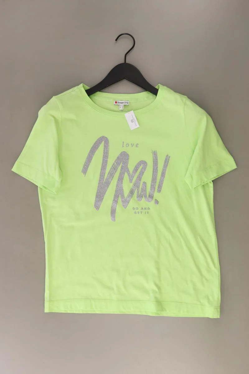 Street One Printshirt Gr. 38 Kurzarm grün