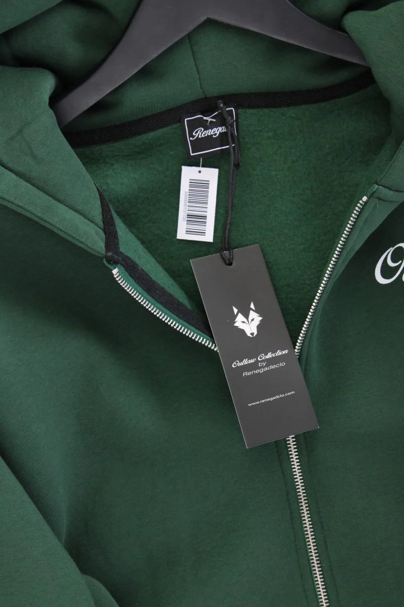 Sweatjacke für Herren Gr. L neu mit Etikett Langarm grün aus Baumwolle - Image 2