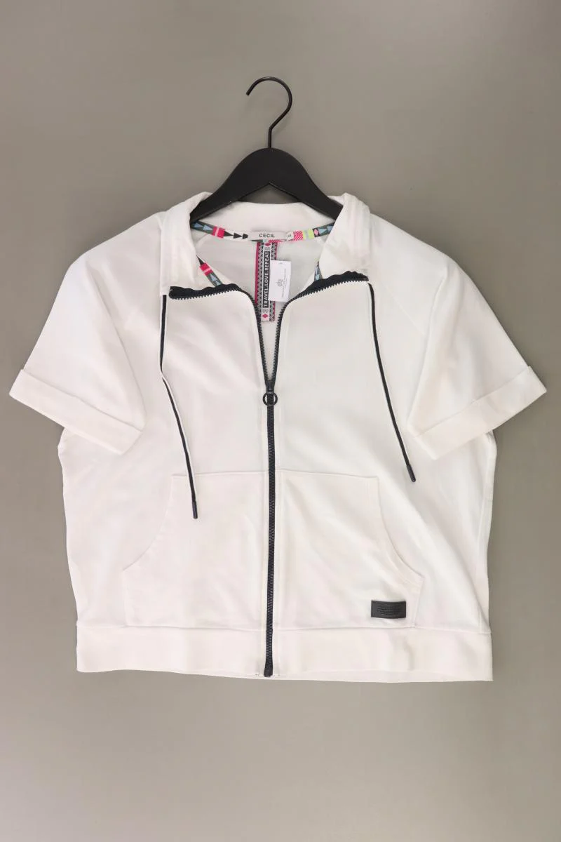 Cecil T-Shirt Gr. XS Kurzarm weiß