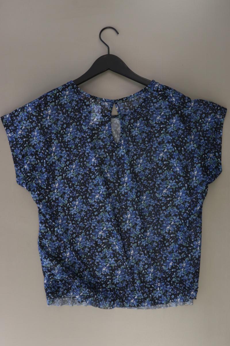 M&S Kurzarmbluse Gr. M mit Blumenmuster blau aus Polyester - Image 4