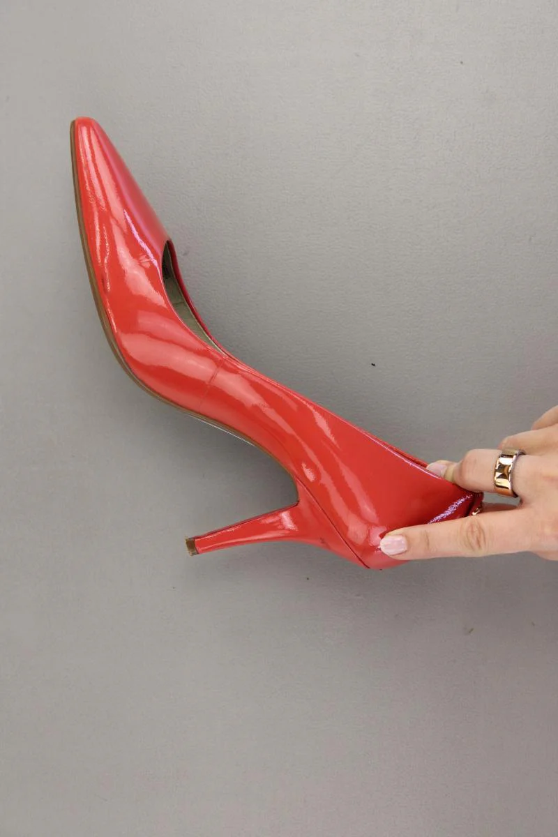 Michael Kors Pumps Gr. 38 rot aus Leder - Image 6