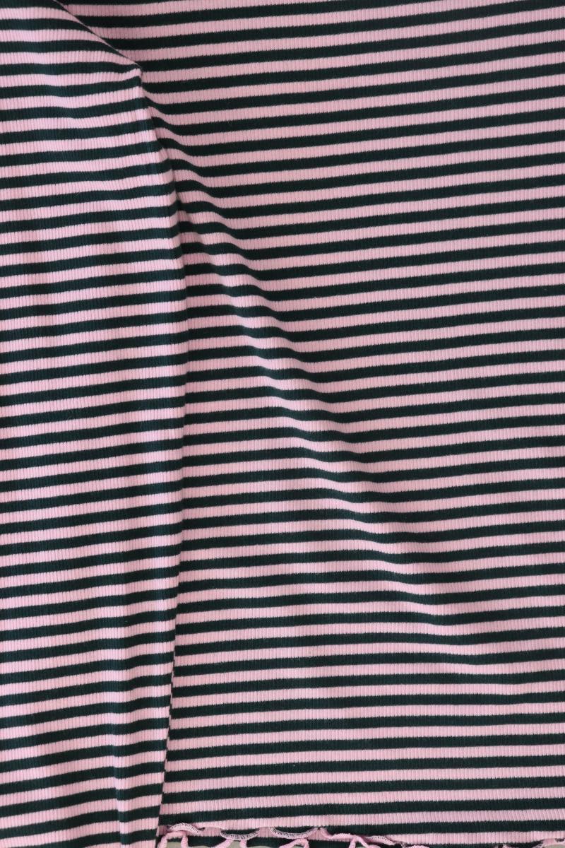 Monki Ringelshirt Gr. L gestreift Langarm lila aus Baumwolle - Image 3