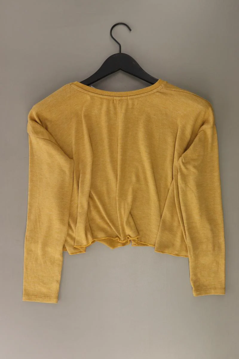 Bershka Cropped Shirt Gr. S 3/4 Ärmel gelb - Image 4