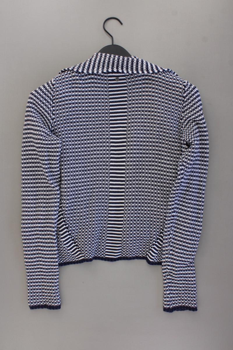 comma, Strickjacke Gr. 38 gestreift Langarm blau aus Baumwolle - Image 4
