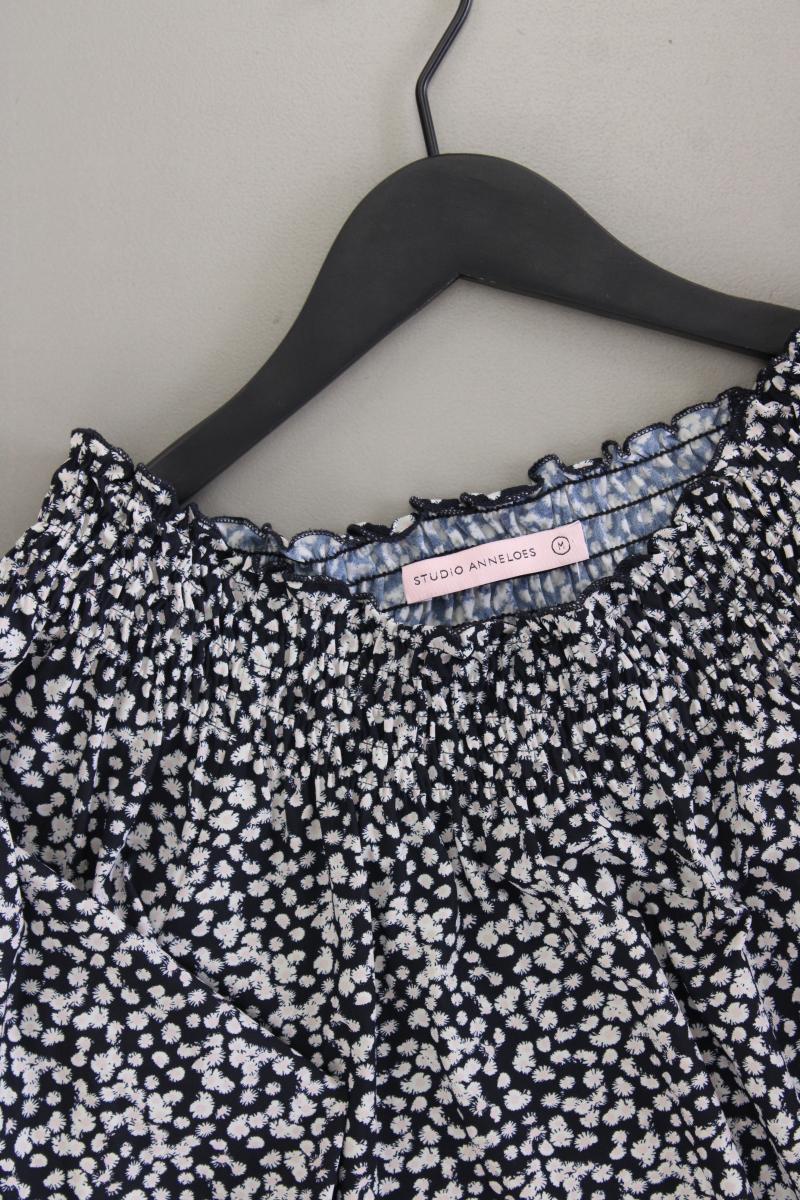 Studio Anneloes Classic Bluse Gr. M mit Blumenmuster 3/4 Ärmel blau - Image 2