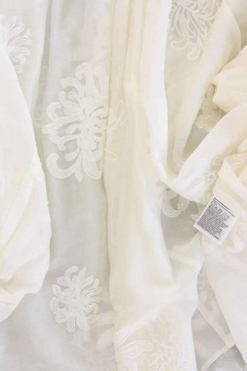 H&M Transparentes Oversize Kleid Gr. S neu mit Etikett Langarm creme - Image 3