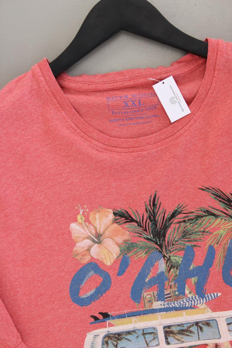 River Woods Printshirt für Herren Gr. XXL Kurzarm rot aus Baumwolle - Image 2