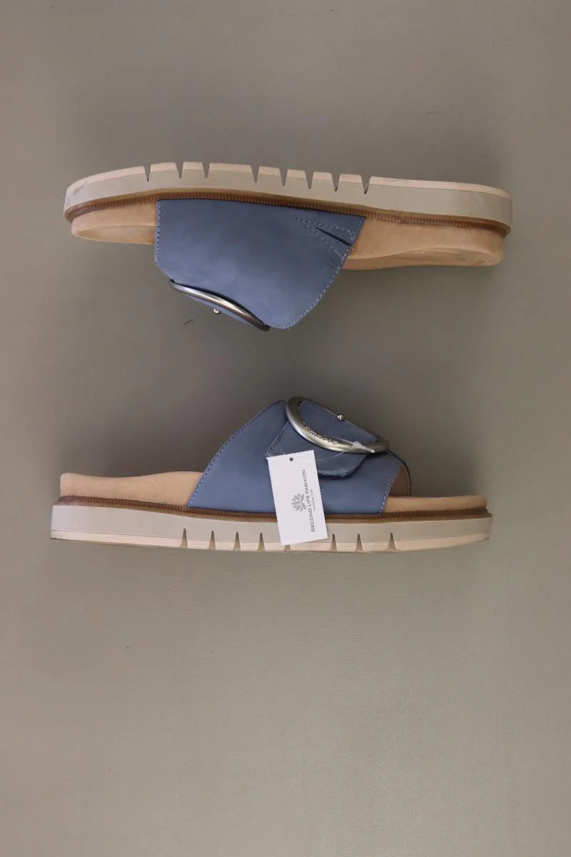 Tamaris Pantoletten Gr. 37 blau aus Leder - Image 2