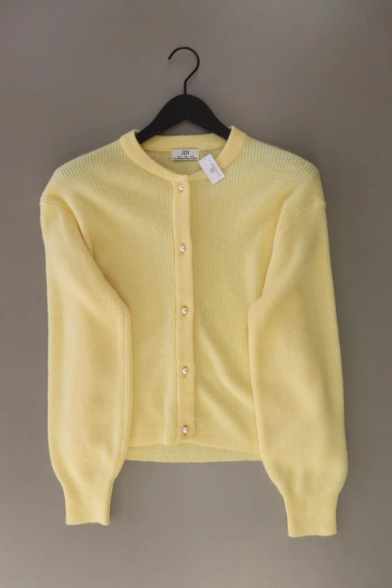 JDY Strickjacke Gr. M Langarm gelb aus Polyester