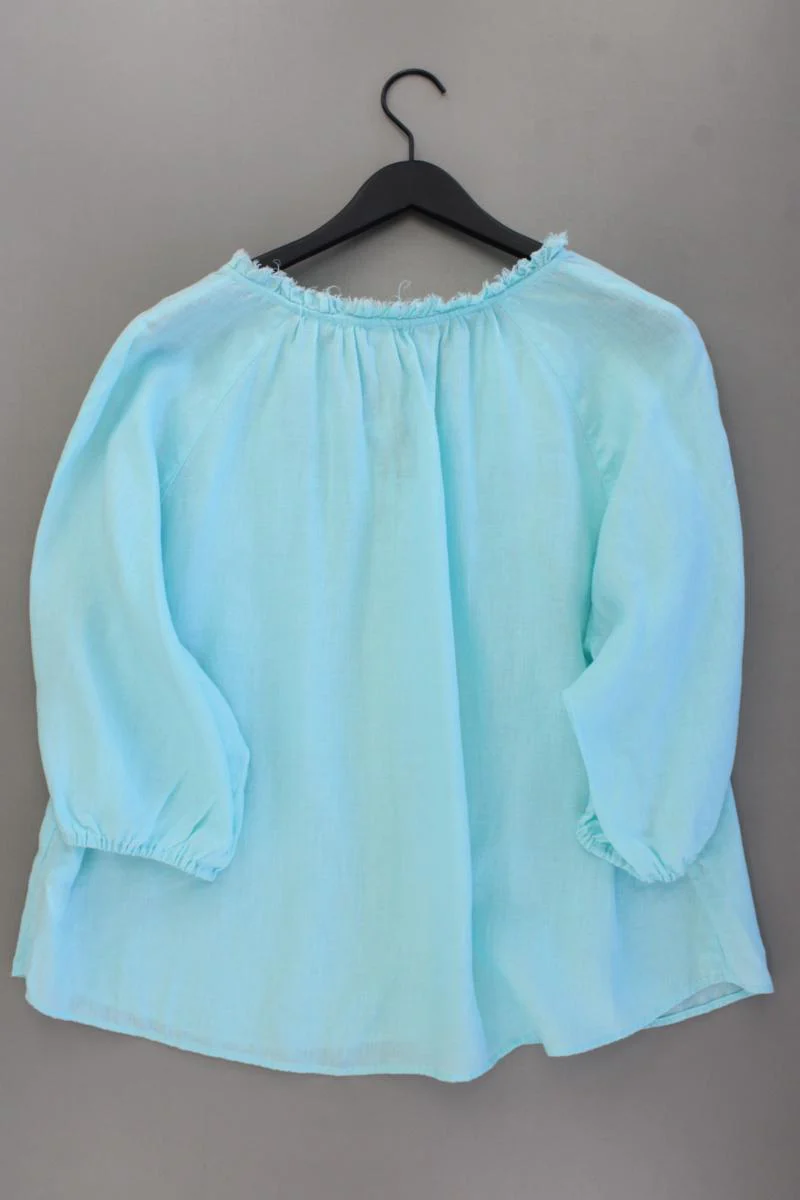 Gerry Weber Leinenbluse Gr. 44 neuwertig 3/4 Ärmel türkis - Image 4
