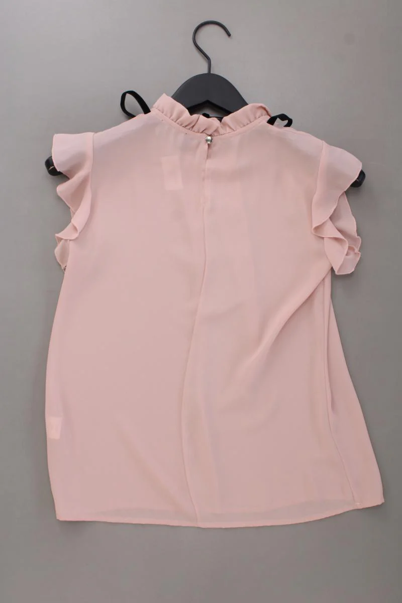 Sienna Rüschenbluse Gr. 34 neuwertig Kurzarm rosa aus Polyester - Image 4