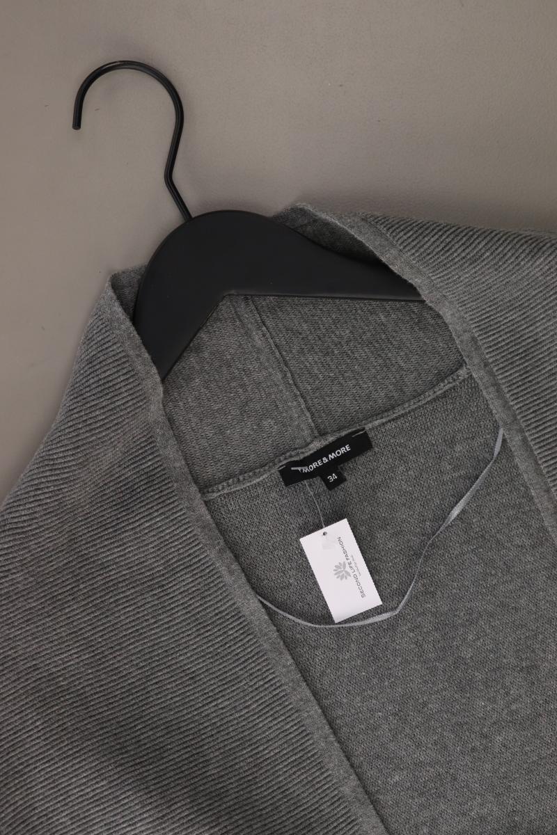 More&More Strickjacke Gr. 34 Langarm grau aus Viskose - Image 3