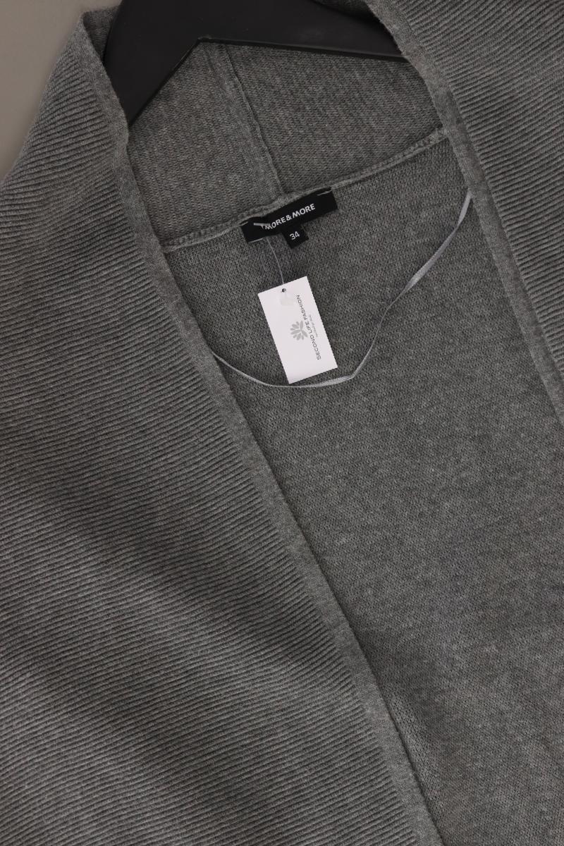 More&More Strickjacke Gr. 34 Langarm grau aus Viskose - Image 4