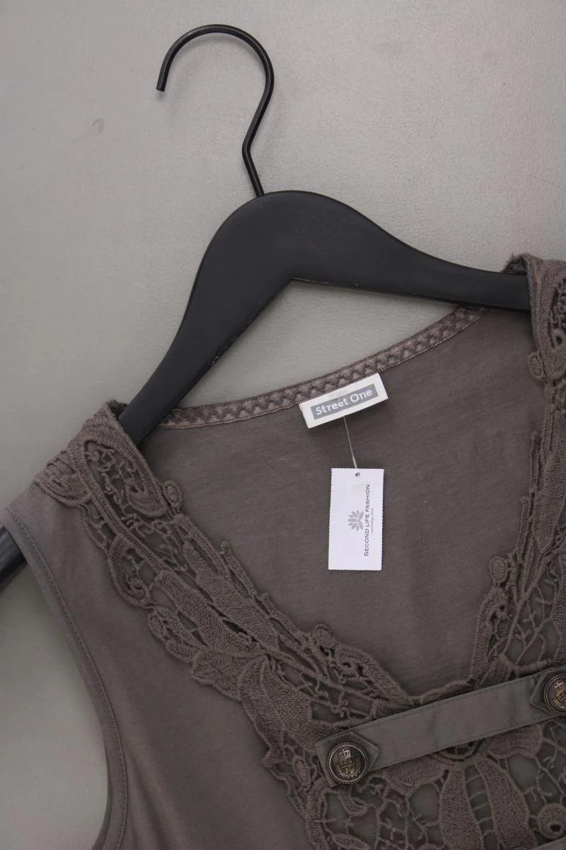 Street One Minikleid Gr. 40 Träger braun aus Baumwolle - Image 2