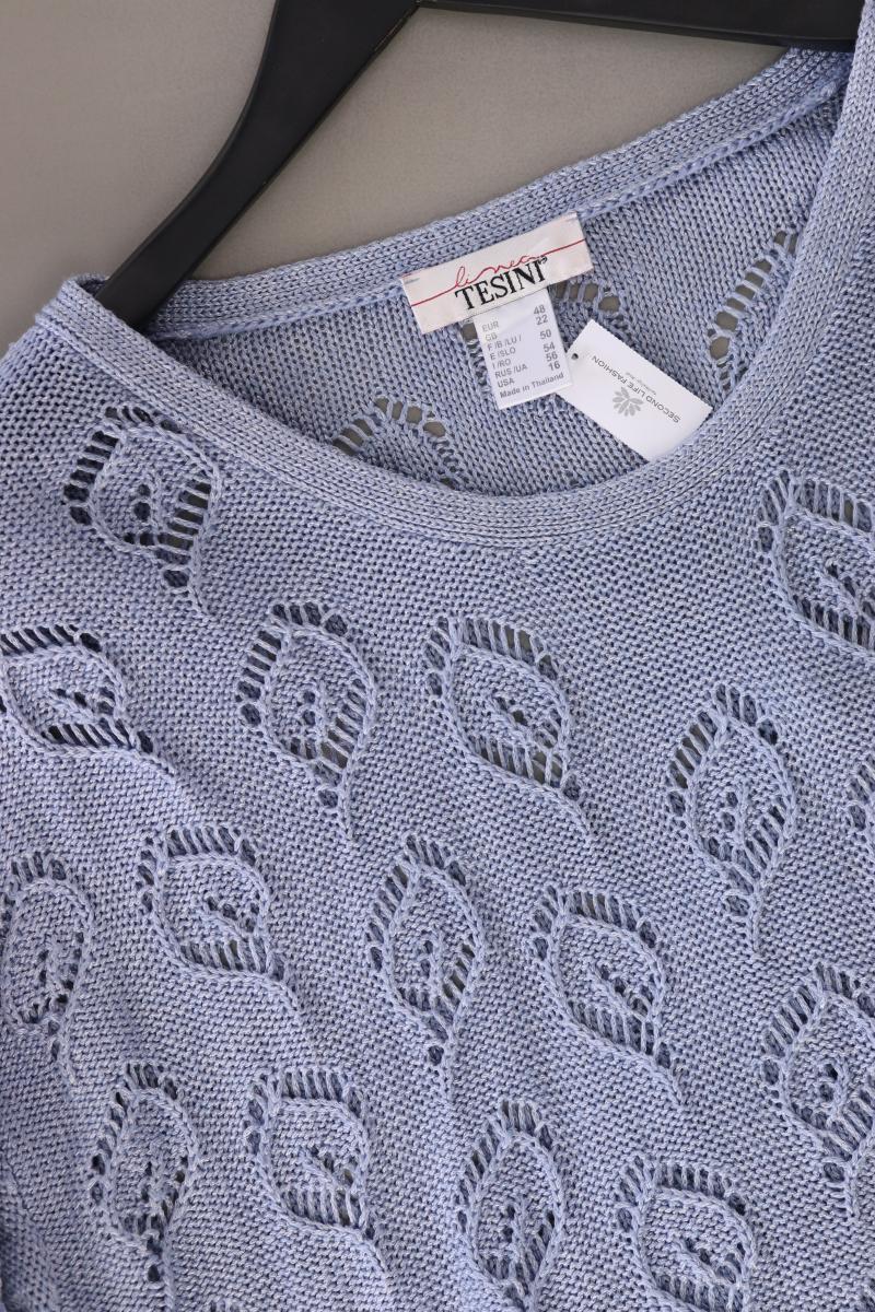 Linea Tesini Langarmpullover Gr. 48 blau aus Polyester - Image 4