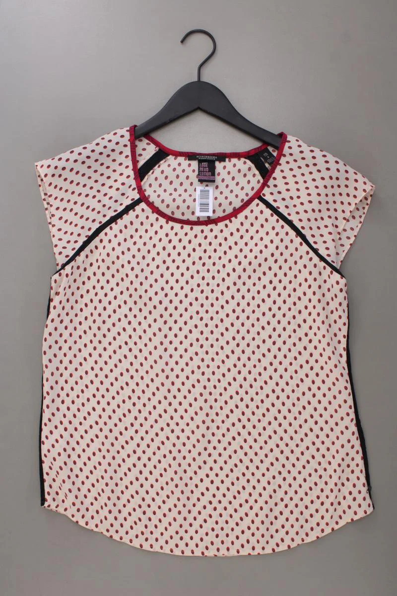 Scotch & Soda Kurzarmbluse Gr. 36 gepunktet creme