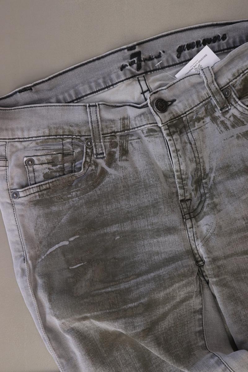 7 For All Mankind Straight Jeans Gr. W29 grau aus Baumwolle - Image 3