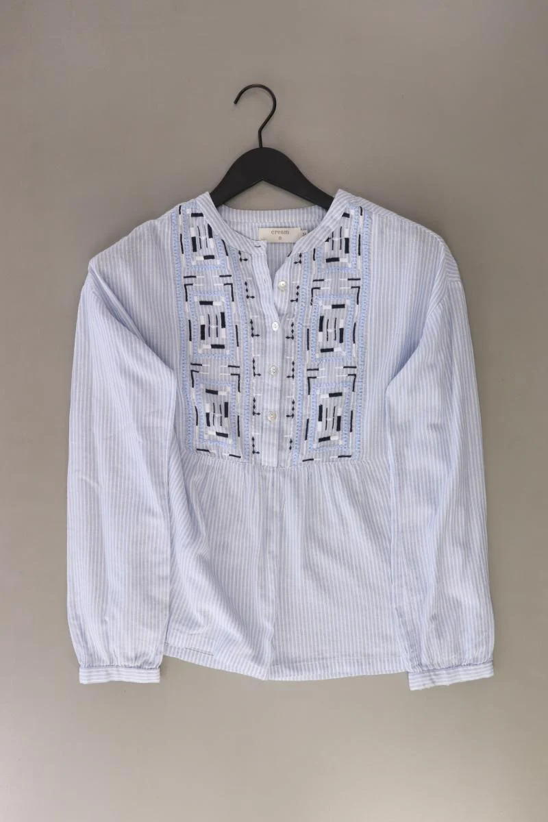 Cream Langarmbluse Gr. 34 gestreift blau aus Baumwolle