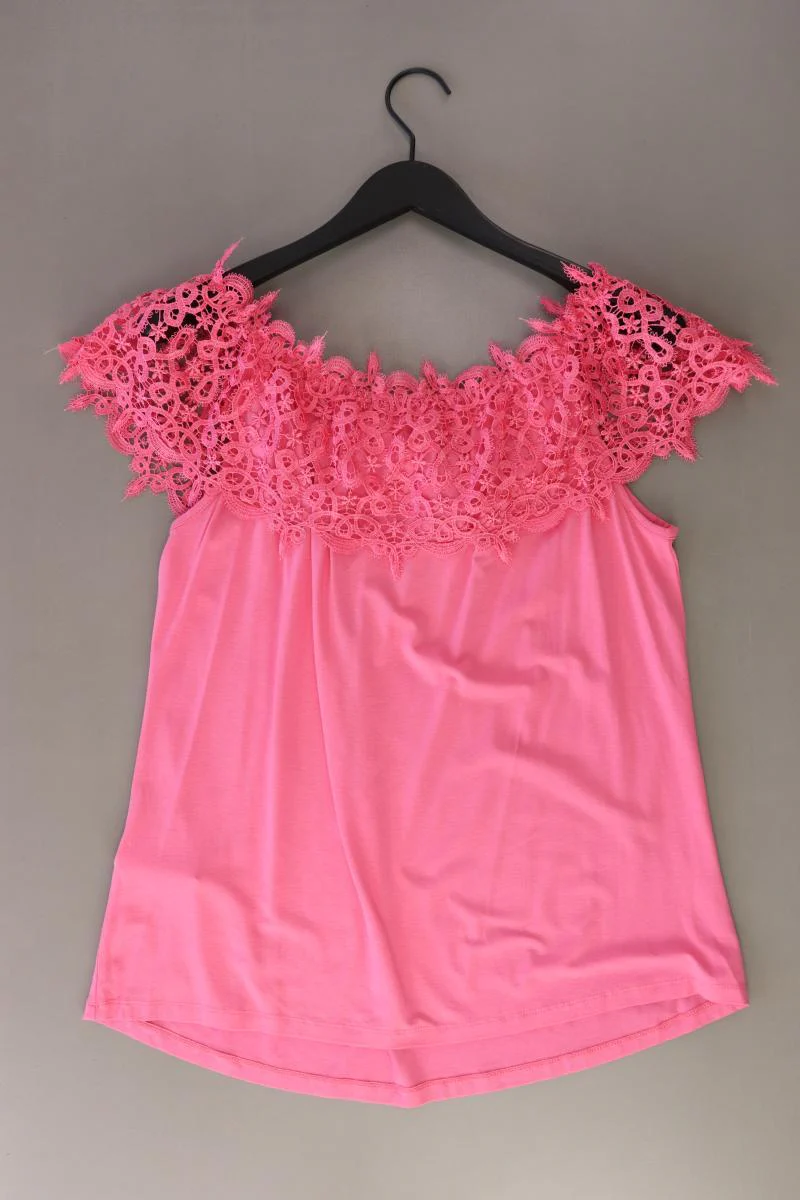 Pfeffinger Kurzarmbluse Gr. 46 pink aus Viskose - Image 2