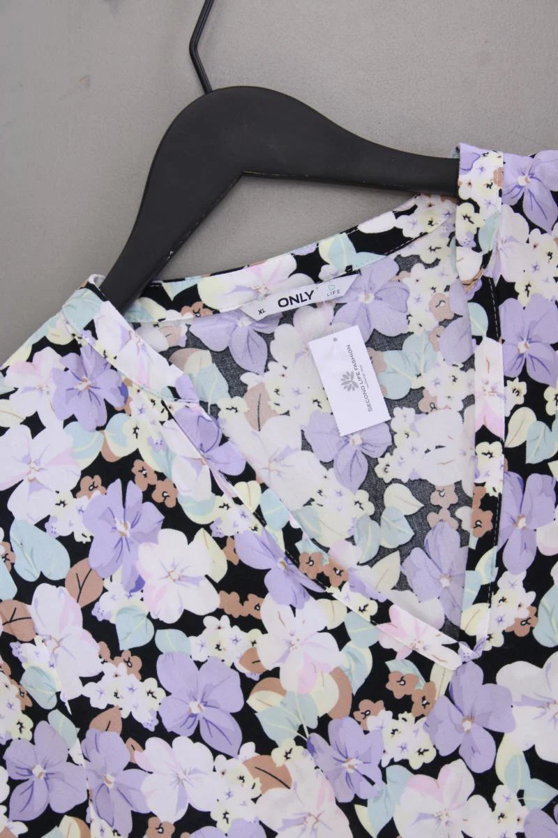 Only Sommerkleid Gr. XL mit Blumenmuster Kurzarm lila aus Viskose - Image 2