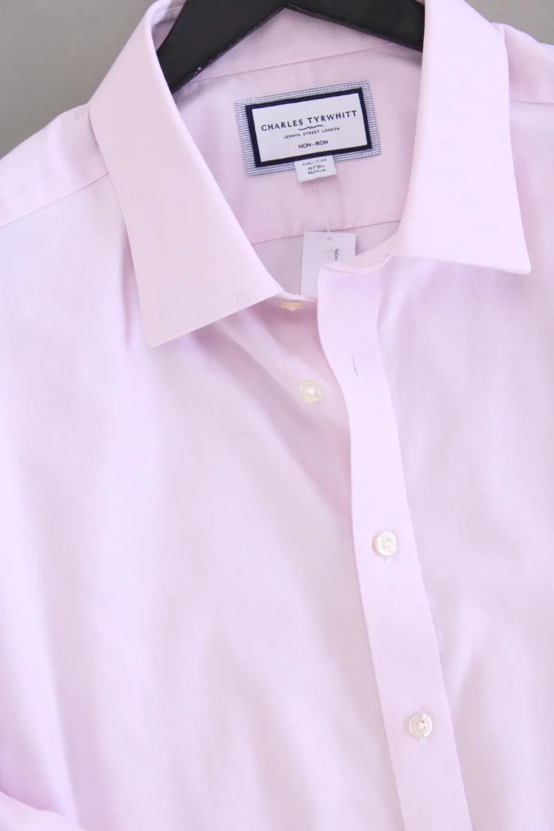 CHARLES TYRWHITT Langarmhemd für Herren Gr. Hemdgröße 46 rosa aus Baumwolle - Image 2