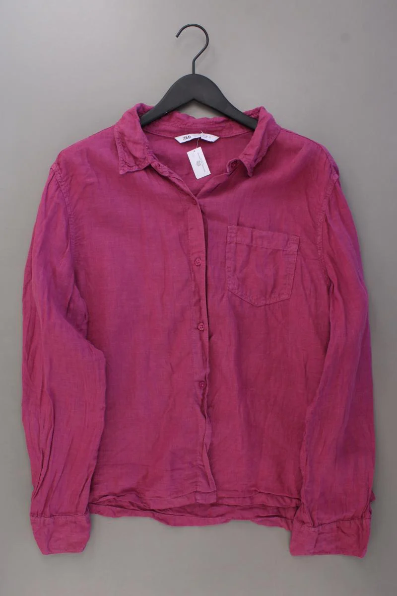 Zara Langarmbluse Gr. L lila