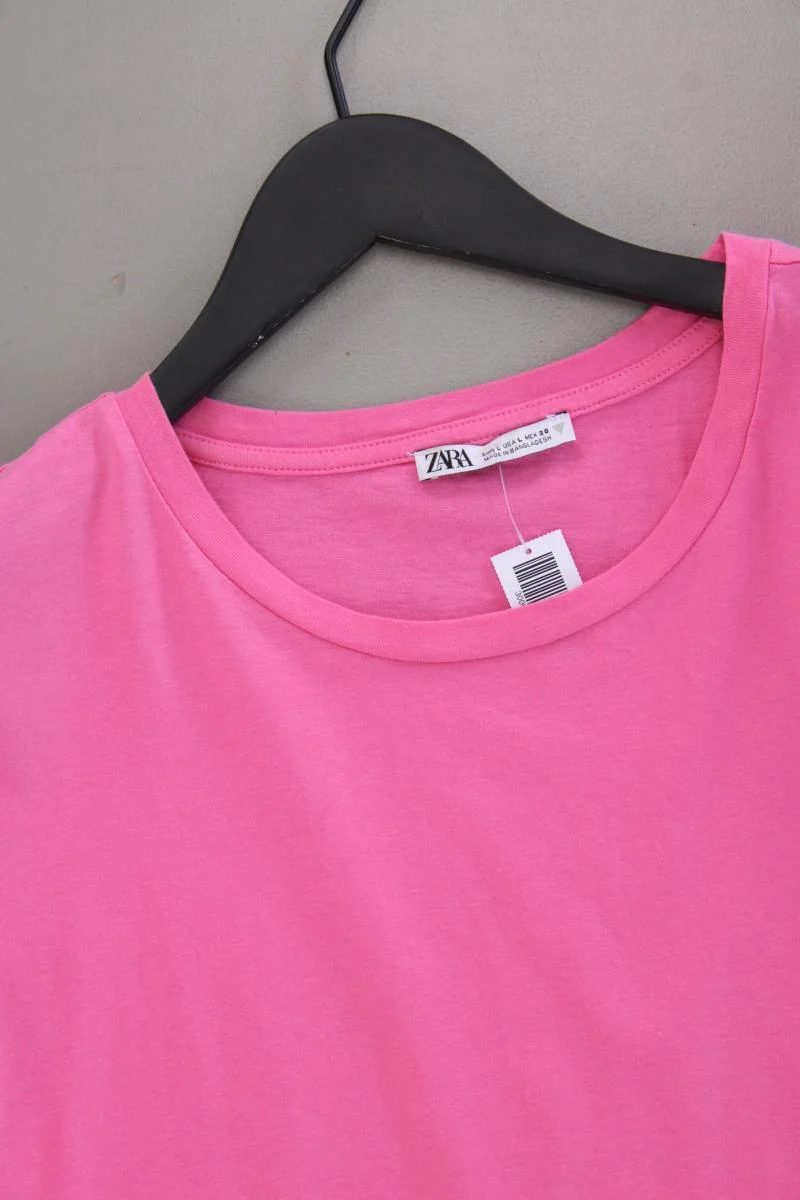Zara T-Shirt Gr. L Kurzarm pink aus Baumwolle - Image 2