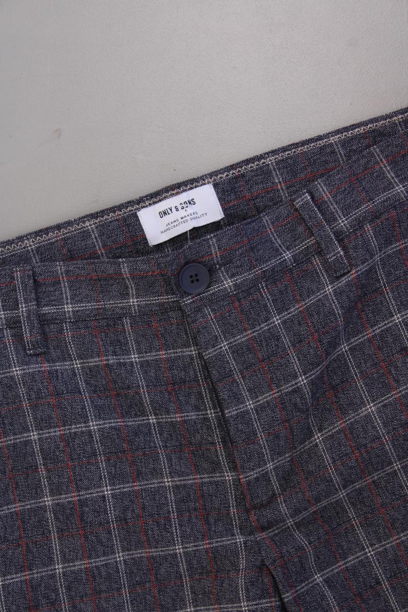ONLY & SONS Chino Shorts für Herren Gr. W31 kariert grau aus Polyester - Image 2