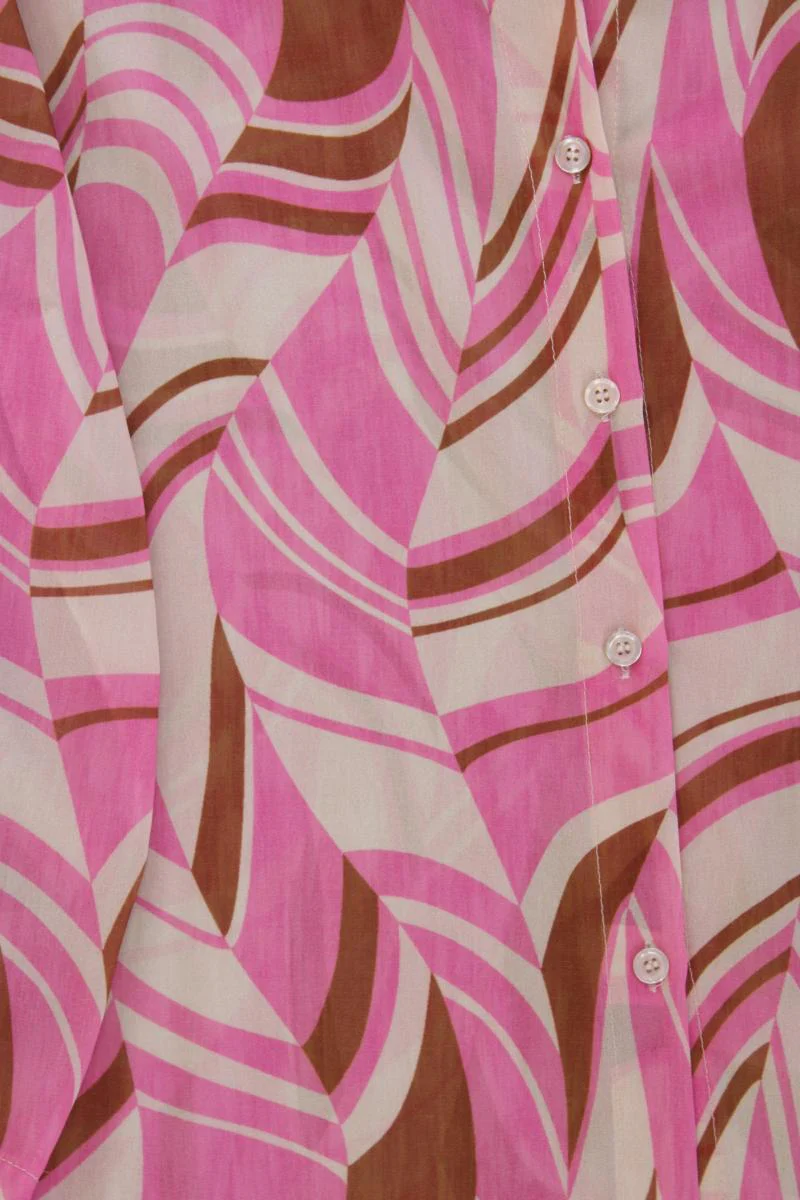 Lola & Liza Oversize-Bluse Gr. 42 neuwertig 3/4 Ärmel pink aus Polyester - Image 3