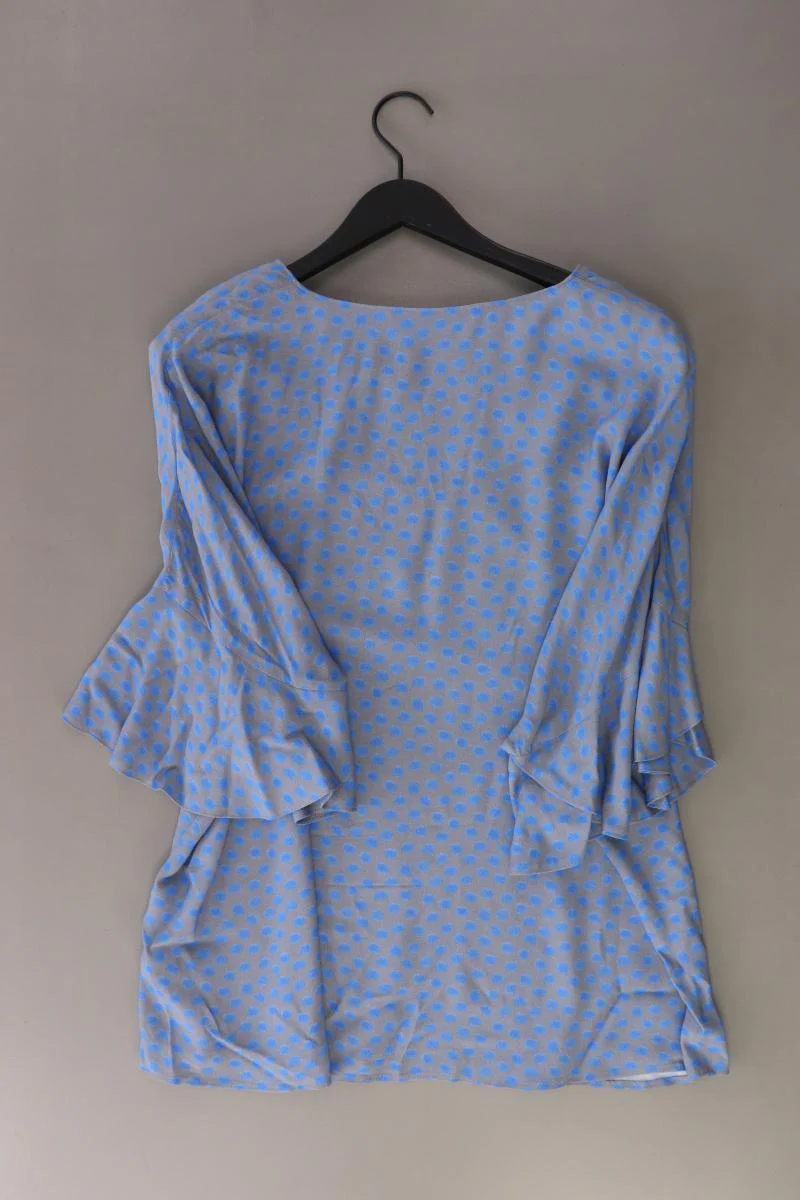 Ulla Popken Oversize-Bluse Gr. 46/48 gepunktet 3/4 Ärmel blau aus Viskose - Image 2