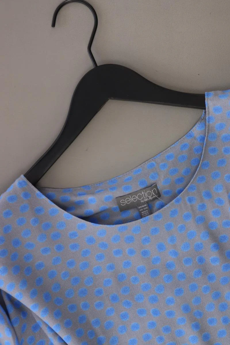 Ulla Popken Oversize-Bluse Gr. 46/48 gepunktet 3/4 Ärmel blau aus Viskose - Image 3