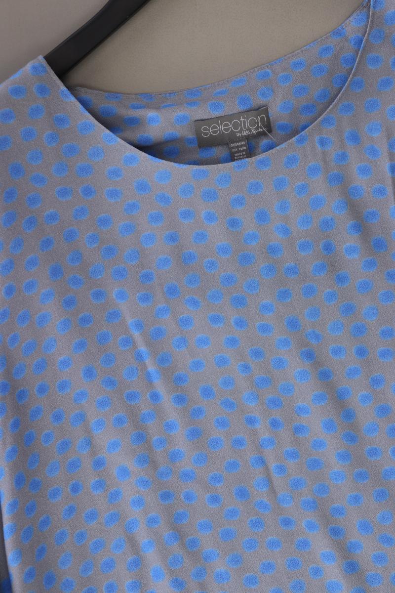 Ulla Popken Oversize-Bluse Gr. 46/48 gepunktet 3/4 Ärmel blau aus Viskose - Image 4