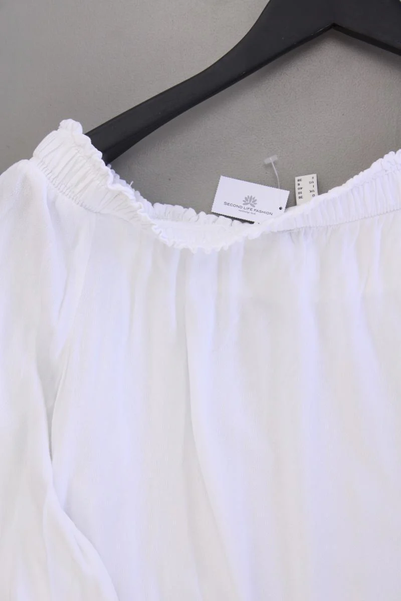 Esprit Classic Bluse Gr. 36 3/4 Ärmel mit Carmen-Ausschnitt weiß aus Viskose - Image 3