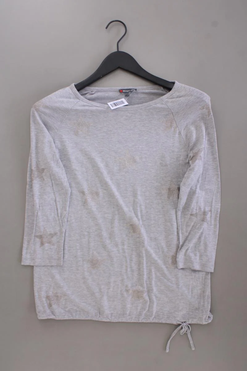 Street One Shirt mit Sternenmuster Gr. 38 3/4 Ärmel grau