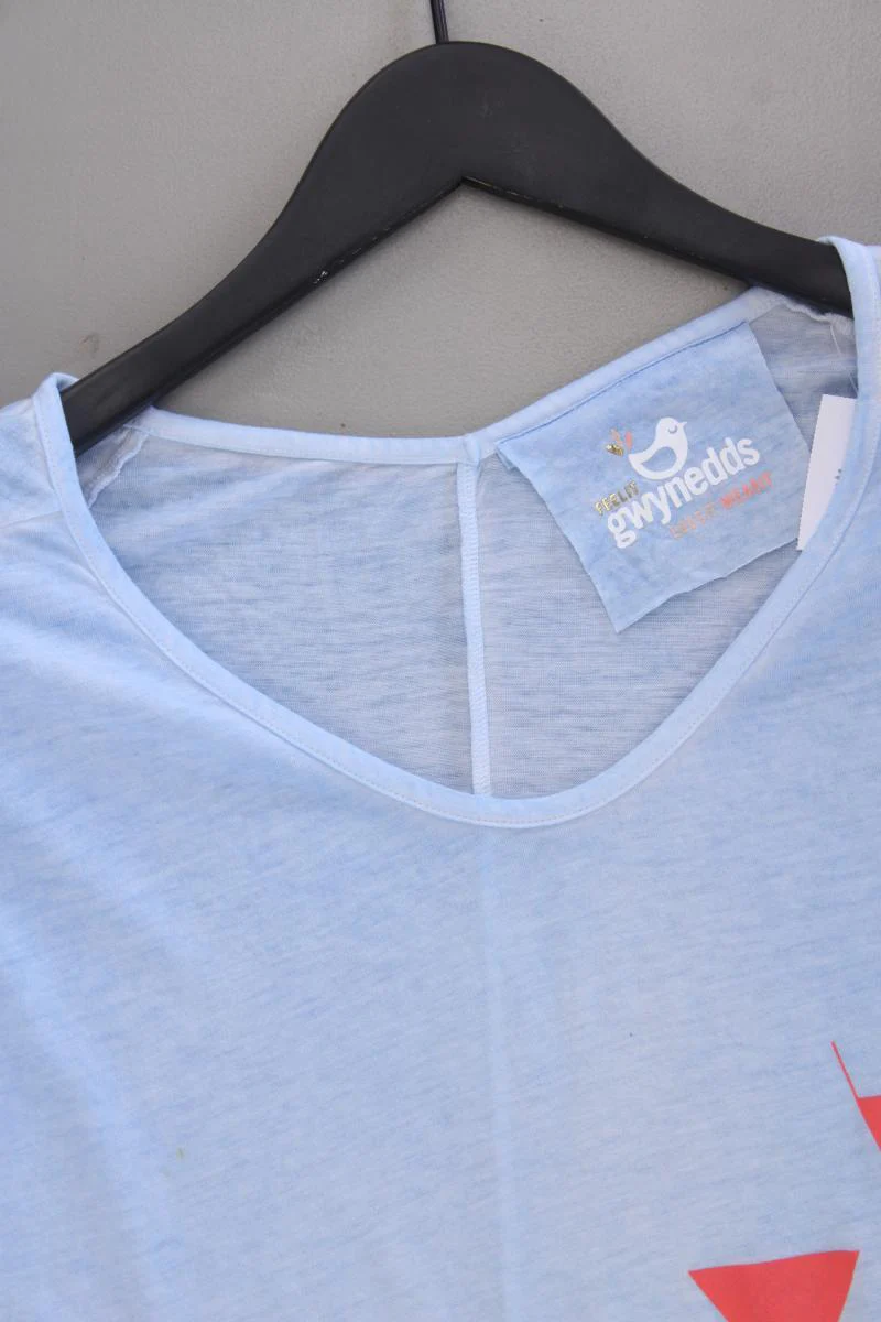 Gwynedds Printshirt Gr. S neuwertig Kurzarm blau aus Lyocell - Image 2