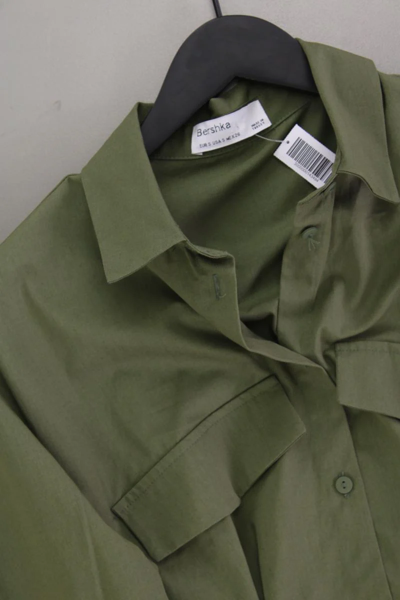 Bershka Langarmkleid Gr. S olivgrün - Image 2