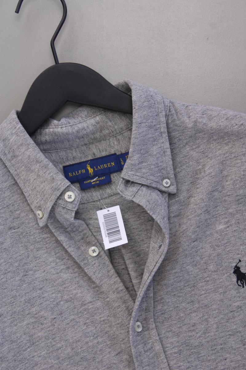 Ralph Lauren Langarmhemd für Herren Gr. L neuwertig grau aus Baumwolle - Image 2