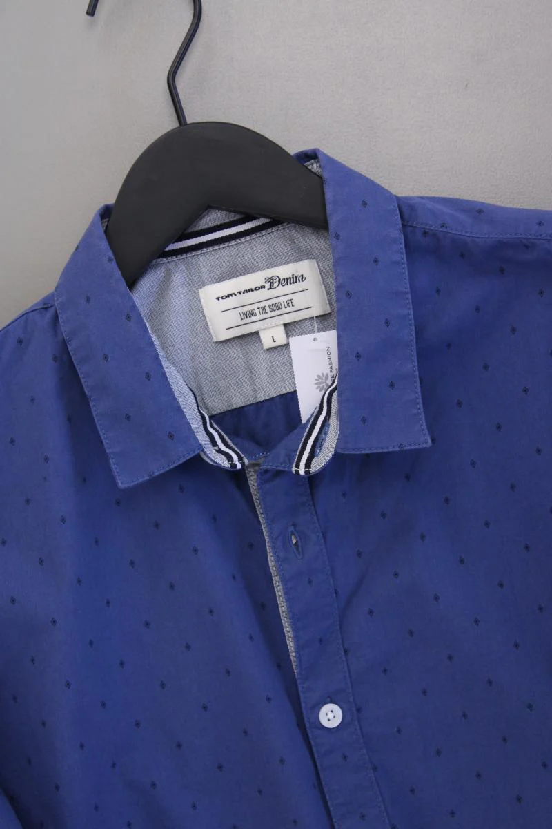 Tom Tailor (Denim) Langarmhemd für Herren Gr. L neuwertig blau aus Baumwolle - Image 2
