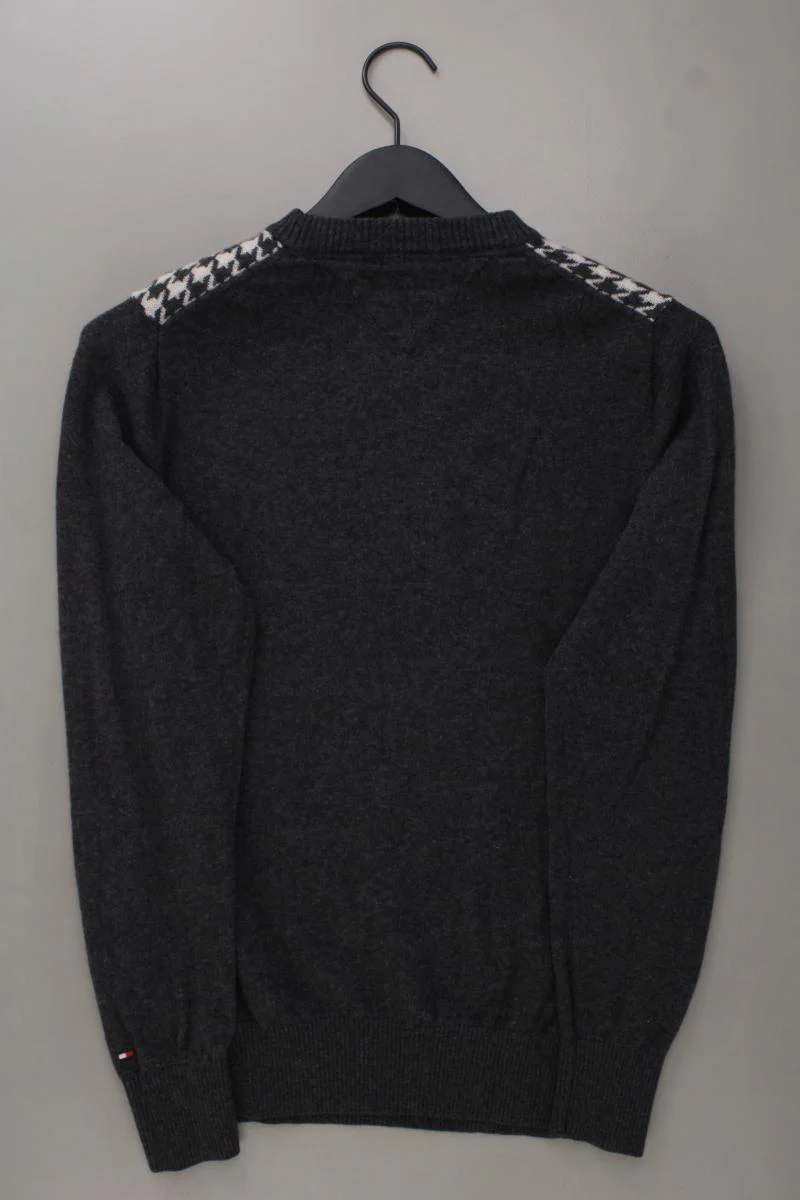 Tommy Hilfiger Wollpullover für Herren Gr. S hahnentritt grau - Image 4