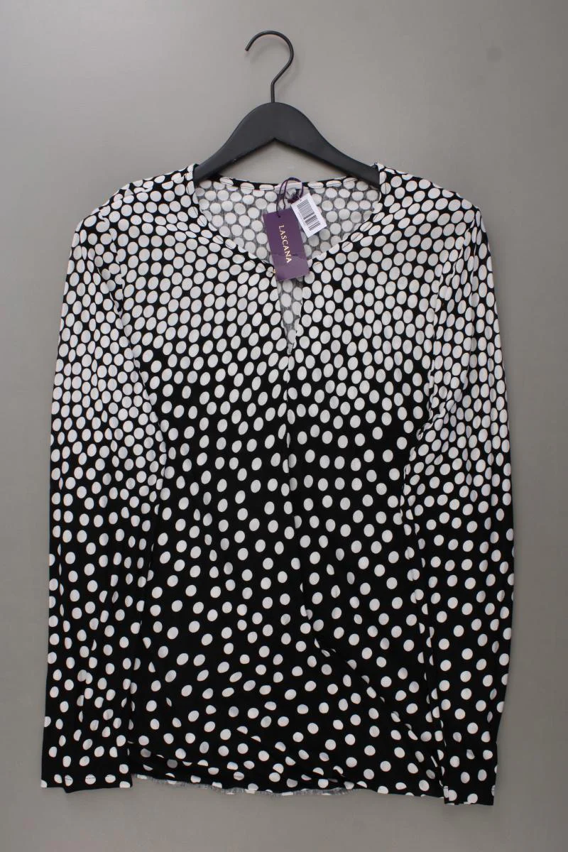 Lascana Printshirt Gr. 44/46 gepunktet neu mit Etikett Langarm schwarz