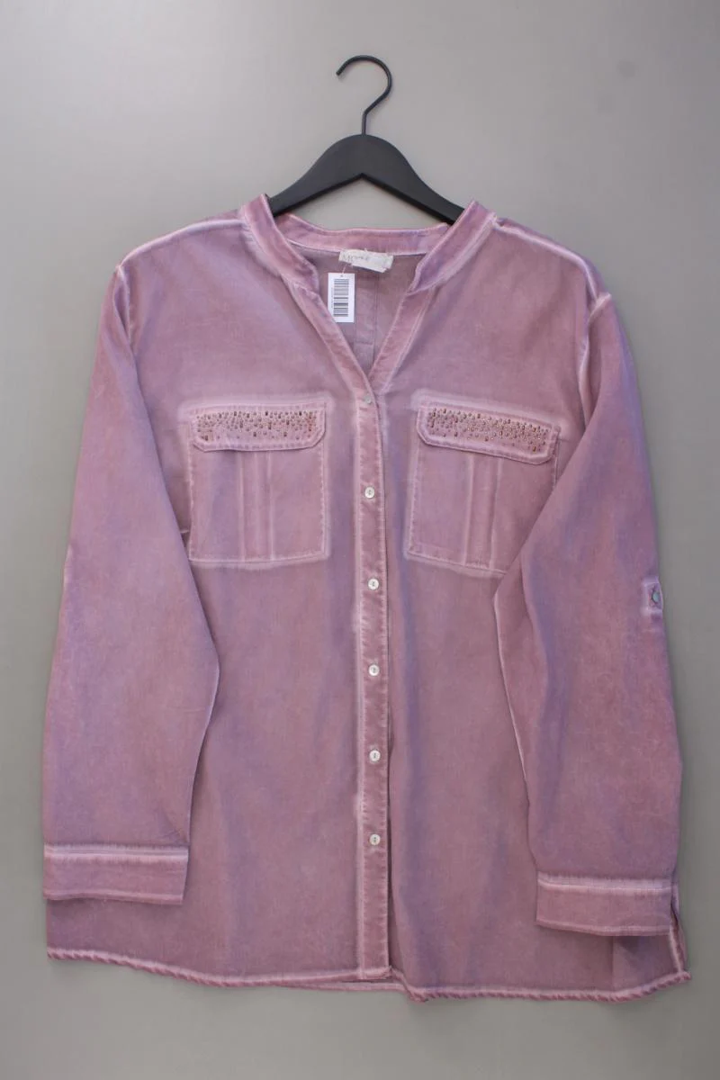 Mona Langarmbluse Gr. 50 lila aus Polyester
