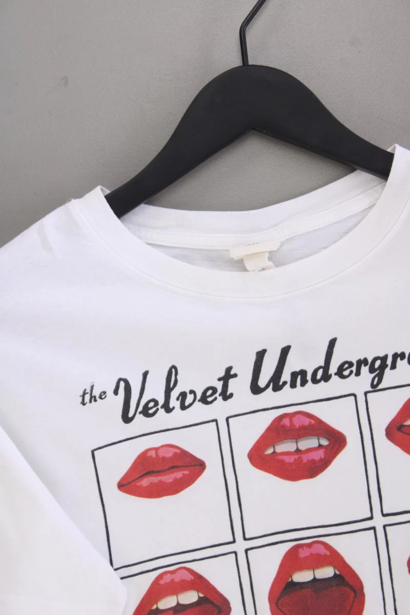 H&M L.O.G.G Printshirt für Herren Gr. S Kurzarm weiß aus Baumwolle - Image 2