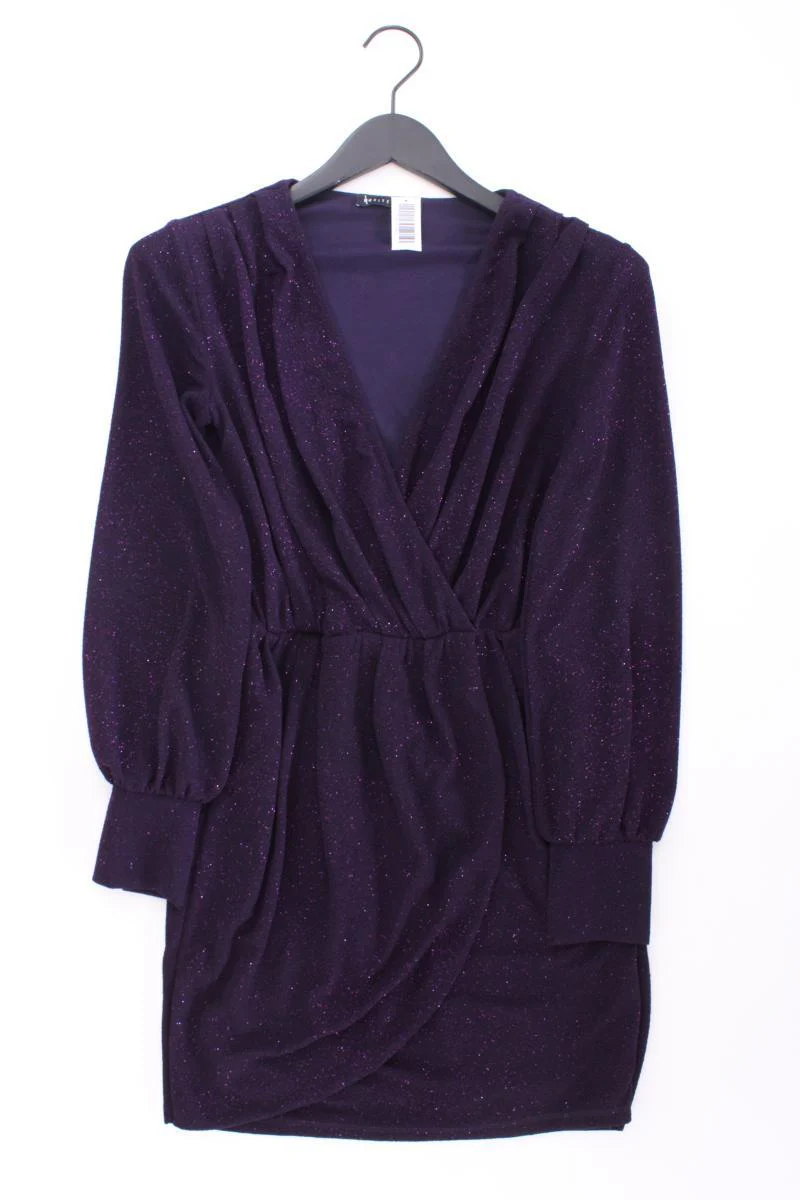 Mohito Langarmkleid Gr. XS mit Glitzer lila aus Polyester
