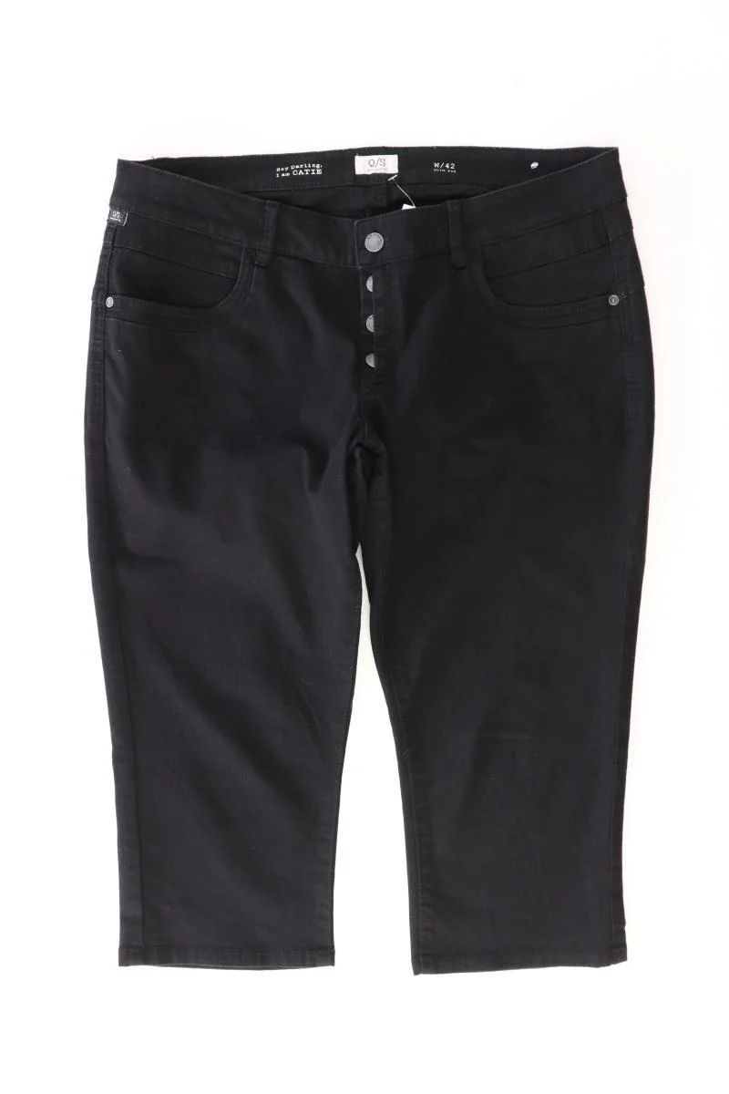 QS by s.Oliver 3/4 Jeans Gr. 42 Modell Catie schwarz aus Baumwolle