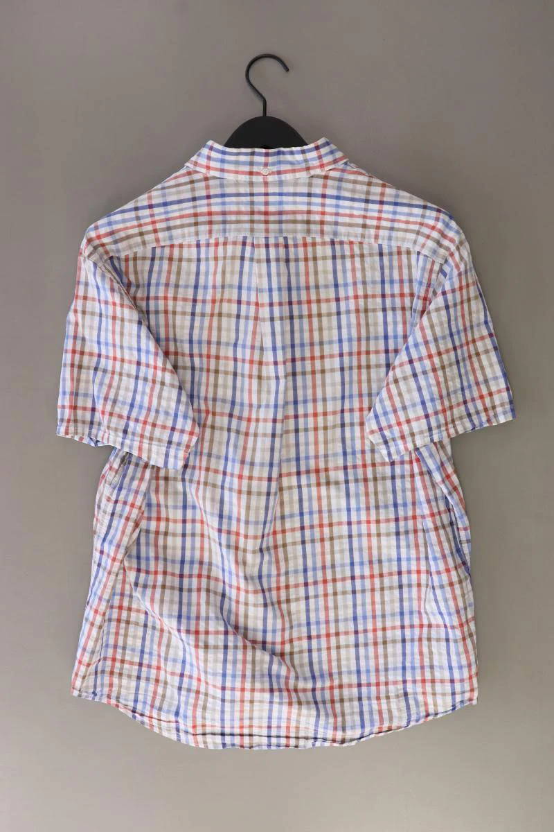 Lands' End Karohemd für Herren Gr. L kariert Kurzarm blau aus Baumwolle - Image 2