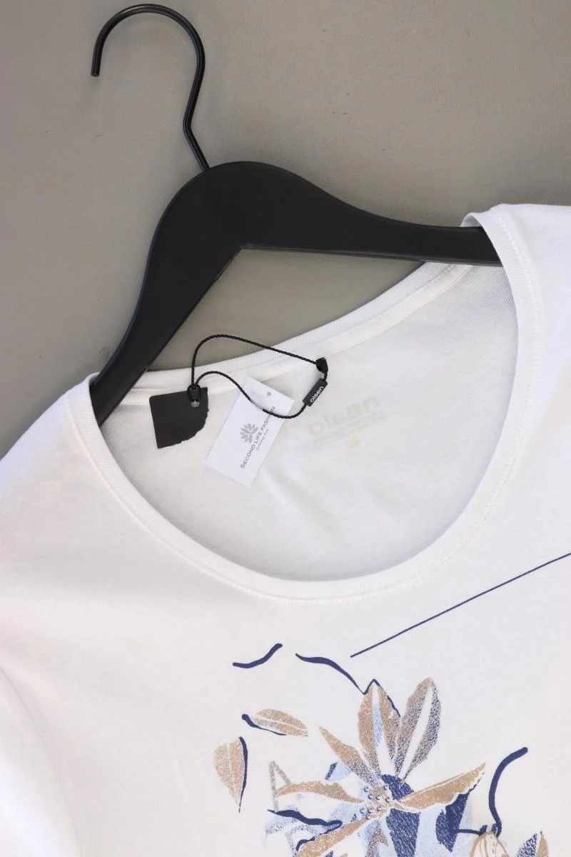 olsen Printshirt Gr. 48 neu mit Etikett Kurzarm weiß aus Baumwolle - Image 3