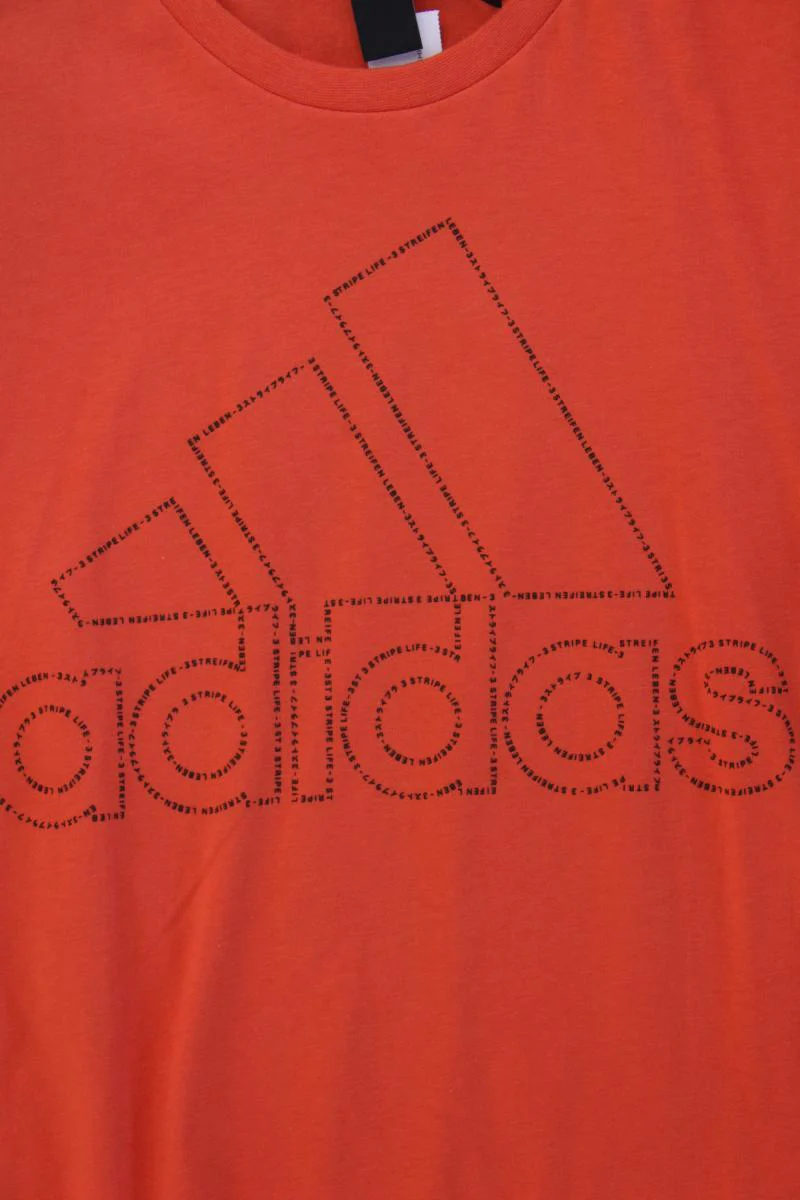 Adidas T-Shirt für Herren Gr. S Kurzarm orange aus Baumwolle - Image 3