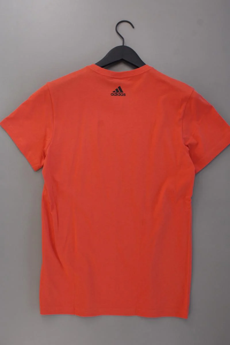 Adidas T-Shirt für Herren Gr. S Kurzarm orange aus Baumwolle - Image 4