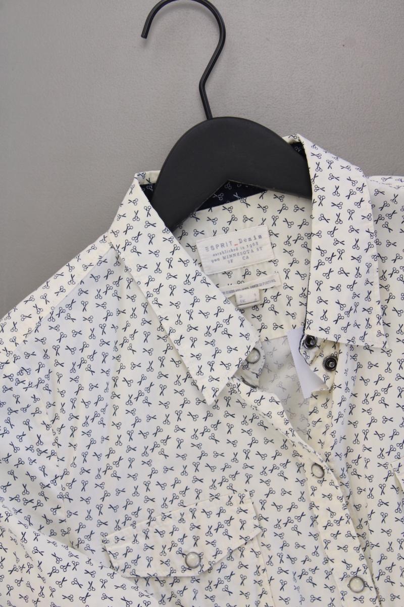 Esprit Bluse mit Scherenmuster Gr. S Langarm creme aus Baumwolle - Image 2