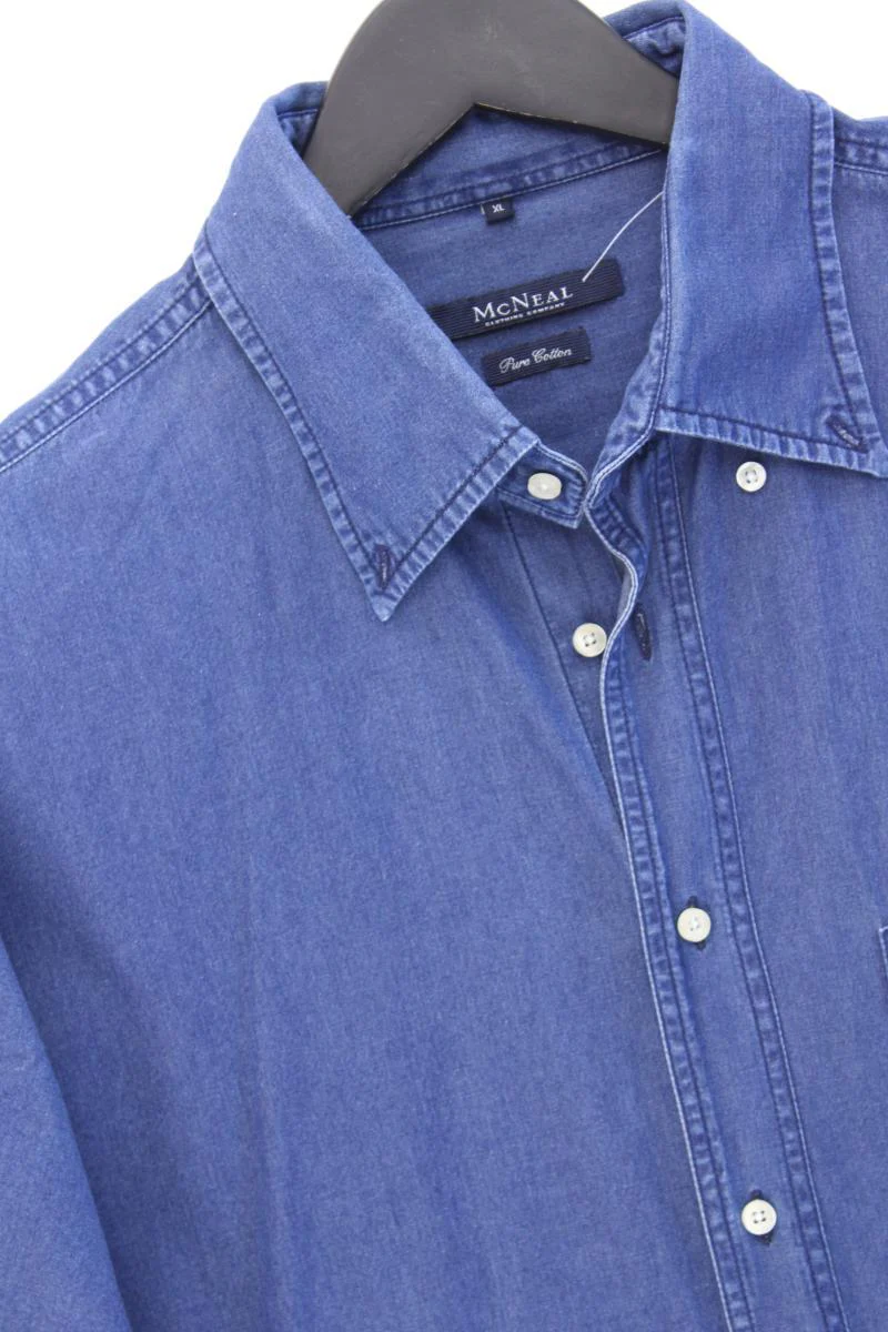 McNeal Jeanshemd für Herren Gr. XL neuwertig Kurzarm blau aus Baumwolle - Image 2